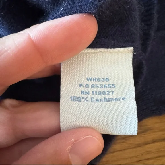 Boden Cashmere Cardigan Sweater Women’s 4 Dark Blue Button Up Long Sleeve - Picture 4 of 10
